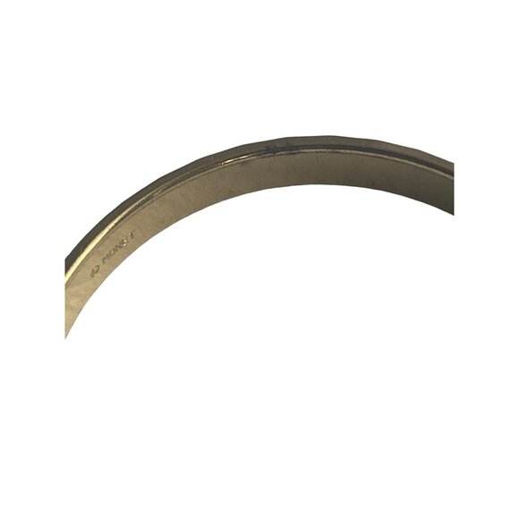 Monet Gold Tone Star Embossed Bangle Bracelet - Picture 6 of 6